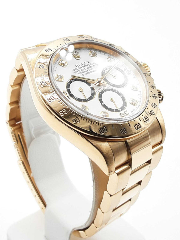 Rolex 16528 40 Daytona 18k Gold White Diamond Dial Watch Dowrxzxde 144010018252