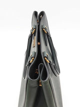 Prada 2 Tone Green Saffiano Leather Tote Bag Eb0726ixzsa