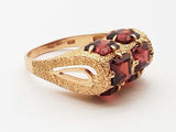 Garnets 18k Yellow Gold 4.3g Ring Size 6 Do0426worde