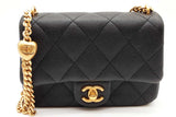 Chanel Black Quilted Caviar Leather Mini Sweetheart Flap Bag Eb0526wxxzde