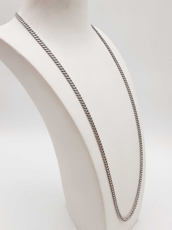14k White Gold 36.2g Solid Cuban Chain 26.75 In Do0725lexzde