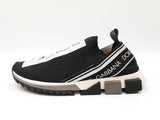 Dolce & Gabbana Sorrento Logo Sneakers In Black & White Size 12 Fw0626rxdu