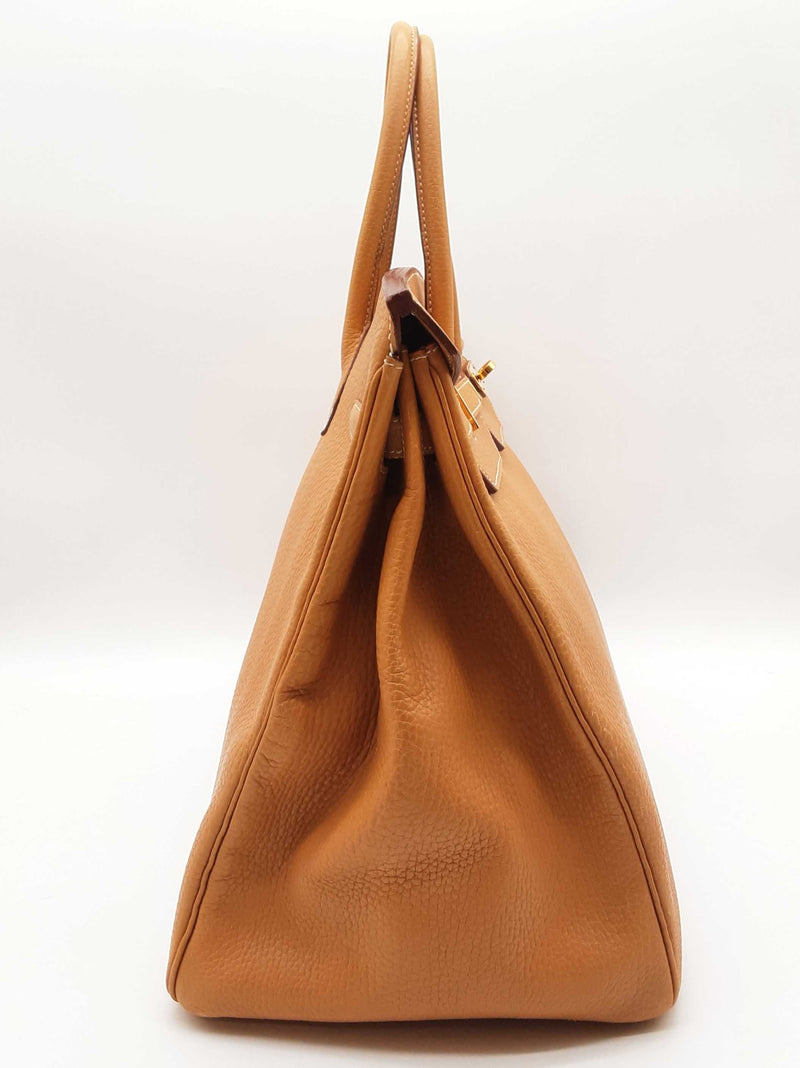 Hermes Birkin 40 Gold Tan Clemence Gold Hardware Handbag Do0424csxzde