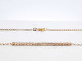 0.93 Cttw Diamond Bar Necklace In 14k Yellow Gold 3.9 Grams 17.5 Inch Fw0626wrxdu