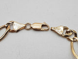 10k Yellow Gold 10.7g Figaro Link Bracelet 7.75 In Do0924wxzde