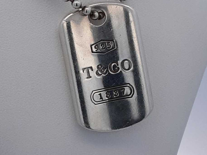 Tiffany & Co. Sterling Silver Dog Tag Necklzce 29.7 Grams 24 Inch Ebeb0724crsa