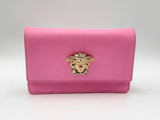 Versace La Medusa Palazzo Chain Pink Evening Bag Fw1224pxzdu