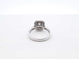 1.32 Cttw Diamond & 14k White Gold Double Halo Ring 4.1 Gram Sz 6.75 Fw0725pzxdu