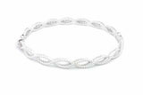 0.51cttw Diamond Hinged Bangle Bracelet 14k White Gold 12.7 Grams Eb0926llxzsa