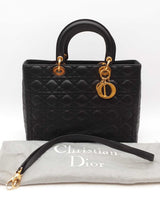 Christian Dior Lady Dior Cannage Quilted Leather Top Handle Bag Eb0926lorxde
