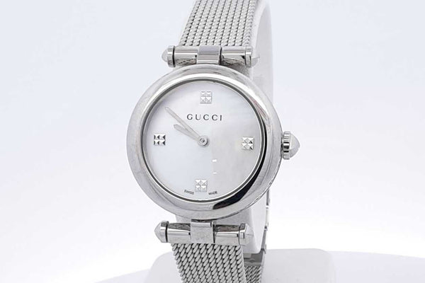 Gucci Diamantissima Mother Of Pearl Dial 27mm Stainless Steel Watch Eb0125oxzsa