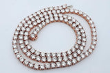 30.75cttw Lab Grown Diamond Tennis Necklace 10k Rose Gold 21.5 In Eb0926pxxzde