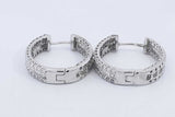 8.0cttw Diamond Inside Out Hoop Earrings 14k White Gold 8.6 Grams Eb0326lrxzdu