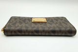 Michael Kors Logo Jet Set Zip Around Wallet Eb0824oxdu