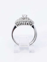 1.05 Cttw Diamond & 14k Gold Bypass Halo Bridal Set 5.5g Size 4.75 Fw0426cexdu
