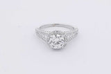 1.02ctw Round Center Diamond Ring In 18k White Gold 3.9g Size 5.75 Eb0725orxzsa