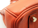 Hermes Birkin 35 Feu Orange Epsom Gold Hardware Handbag Do0424ioxzde