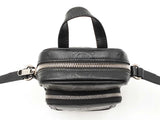 Gucci Tennis Mini Double Zip Messenger Bag In Embossed Black Leather Fw1125wrzdu