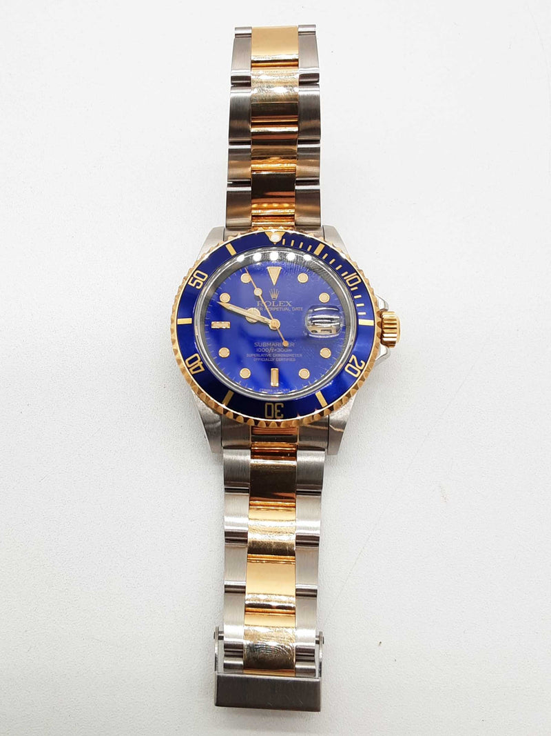 Rolex 16613 40 Submariner Bluesy Two-tone Oyster Band Watch Do1024szxzde