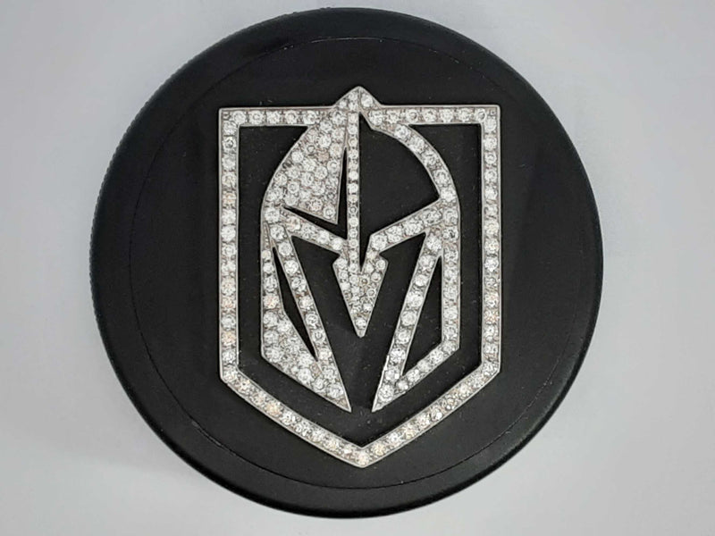 Vegas Golden Knights Custom Diamond Hockey Puck 7.00ctw (Prxz) 144010013845