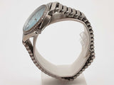 Tiffany & Co 28mm Metro Blue Dial Diamond Bezel Steel Quartz Watch Do0725lrxzde