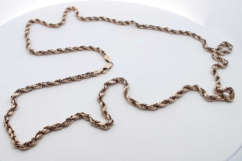 10k Yellow Gold Rope Chain 10 Grams 31 Inch Lh0824lrxde