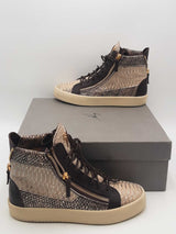 Giuseppe Zanotti Snakeskin Embossed Leather Sneakers Size 43 Eb0326exsa