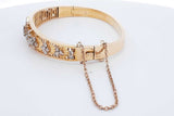 1.14cttw 10k Yellow Gold Diamond Hinged Bangle Bracelet 18.7 Grams Eb0626lwxzdu