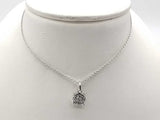 0.7 Dwt Lab Grown Diamond 3.5 Grams Necklace & Earring Ensemble Sterling Silver Jg1225esmia