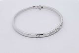 1.61cttw Diamond Hinged Bangle Bracelet 14k White Gold 14.6 Grams Eb0626lxrxsa
