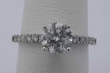 1.0ctw Center Round Diamond Ring 10k White Gold 1.7 Grams Size 5.5 Eb0425loirsa