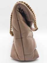 Yves Saint Laurent Ysl Loulou Beige Puffer Leather Shoulder Bag Do0925sxzde