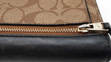Coach Slim Envelope Wallet In Signature Coated Canvas & Black Leather Fw0925wzdu