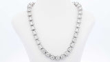 8.0ctw Lab Grown Diamond Tennis Necklace Sterling Silver 21.5 Grams Eb0725srxdu