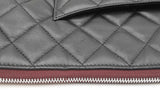 Chanel Large Cosmetic Case In Black Diamond-quilted Leather Fw1225prxdu