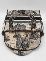 Christian Dior Lady Dior D-lite In Toile De Jouy Embroidered Canvas Fw0725lexzdu