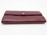 Louis Vuitton Sarah Purple Vernis Monogram Patent Leather Wallet Do0926lorde