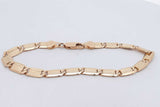 14k Yellow Gold Tecnigold Flat Mariner Link Bracelet 14.7g 7.75 Inch Eb0826sxzsa