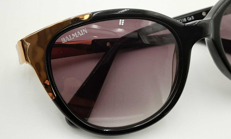 Balmain Bl2072b Black & Gold Tone Sunglasses Eb0524exdu