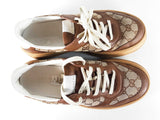 Gucci Women's Gg Leather & Canvas Sneakers Size 10 Eu 40 Sd1225orzde