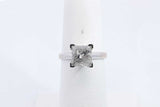 Approx. 1ctw Princess Cut Diamond Ring 14k White Gold 3.5g Size 5.5 Eb1124pxzsa