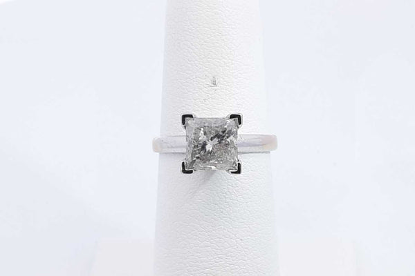 Approx. 1ctw Princess Cut Diamond Ring 14k White Gold 3.5g Size 5.5 Eb1124pxzsa