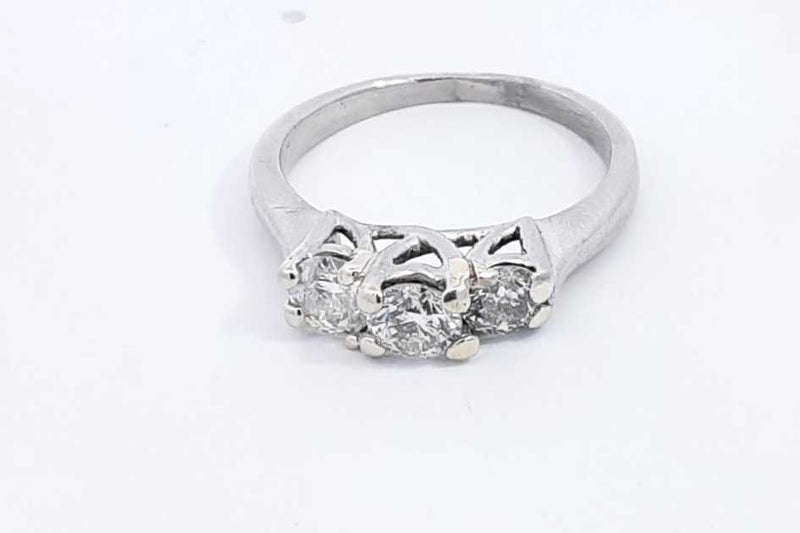 1ctw Diamond Ring In Platinum 5.6 Grams Size 7 Eb0225rcrsa