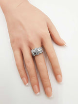 3.92 Cttw Diamond & 14k Gold Art Deco Statement Ring 8.8g Size 7.75 Fw0326lrzxdu