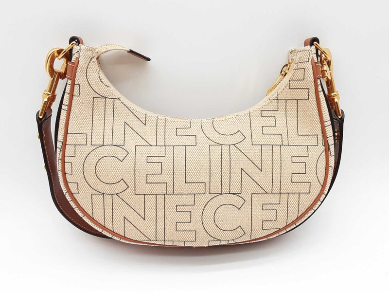 Celine Ava Triomphe Canvas And Calfskin Shoulder Bag Sd1025izxde