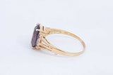 Purple Gemstone & Diamond Ring In 18k Yellow Gold 4 Grams Size 12 Eb0824lrxsa