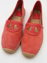 Tory Burch Sydney Red Canyon Suede Espadrilles Size 8 Eb0925rxdu