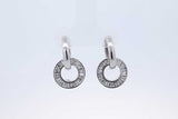 0.56cttw Diamond Hoop Earrings In 18k White Gold 6.7 Grams Eb0426ixzde