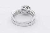 1.44cttw Diamond Wedding Set In 14k White Gold 5.8 Grams Size 5 Eb0226exzsa