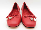 Jimmy Choo Elme Embellished Leather Flats Size 7.5 Sd0926lzxde
